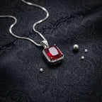 Square Zircon Studded Pendent