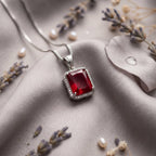 Square Zircon Studded Pendent