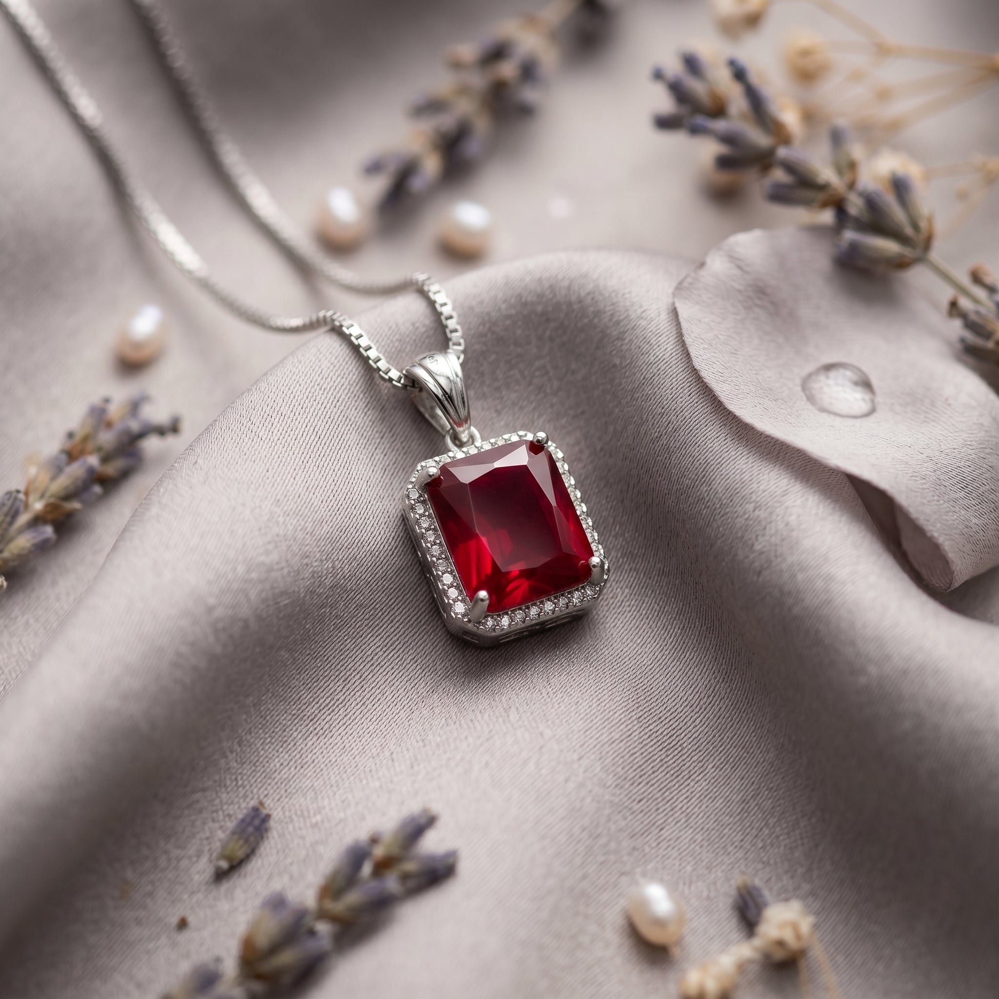 Square Zircon Studded Pendent