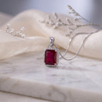 Square Zircon Studded Pendent