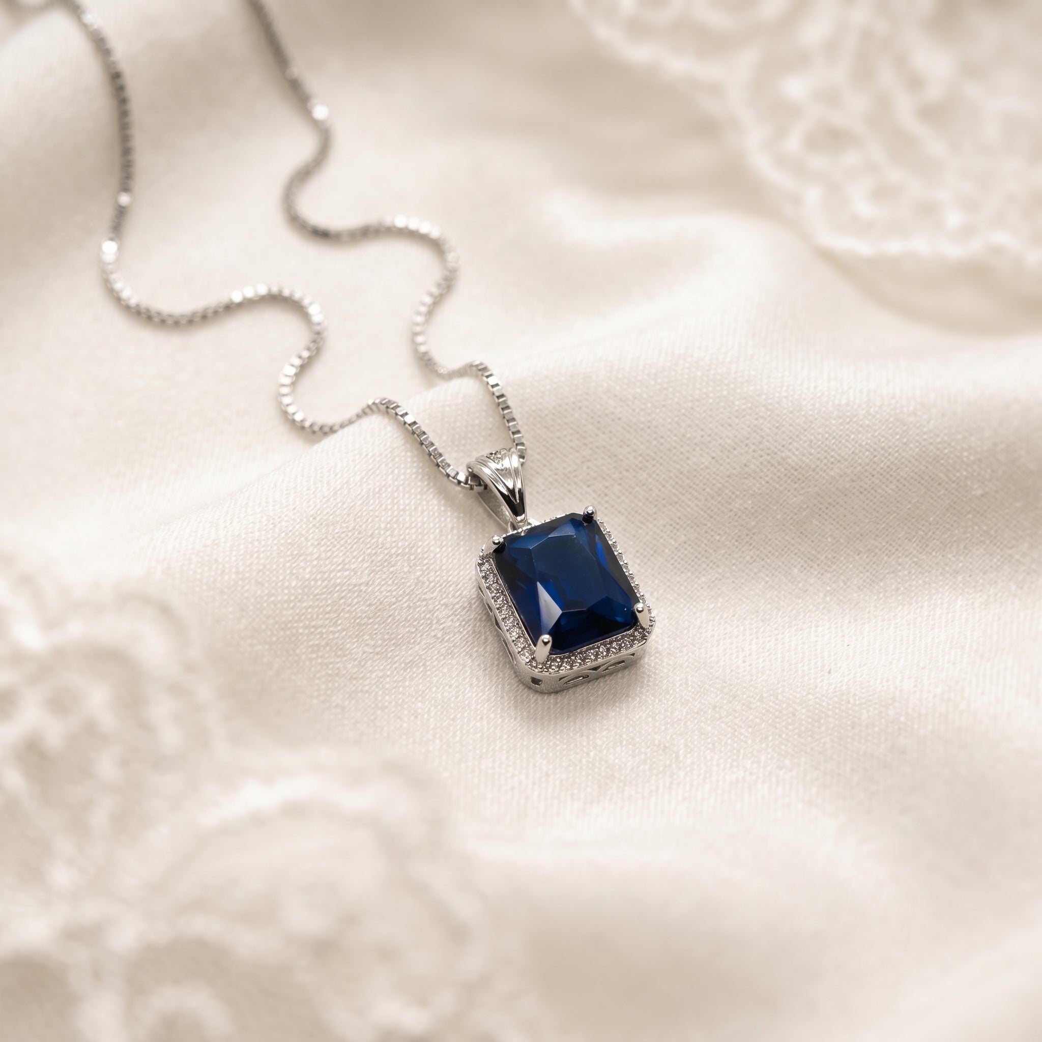 Square Zircon Studded Pendent