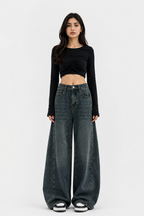 Light Blue Wide-Leg Jeans