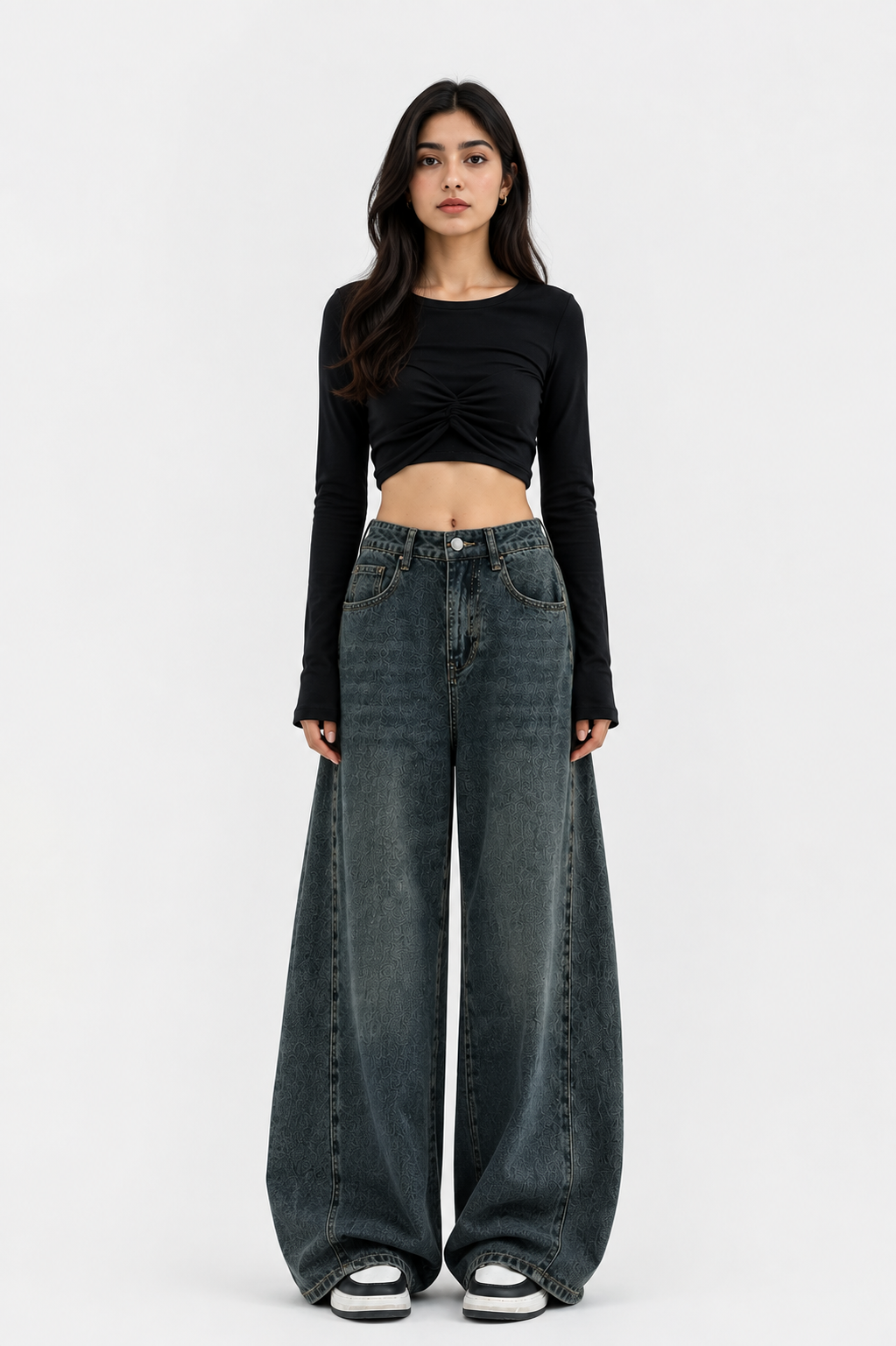 Light Blue Wide-Leg Jeans