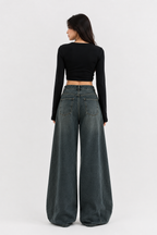 Light Blue Wide-Leg Jeans