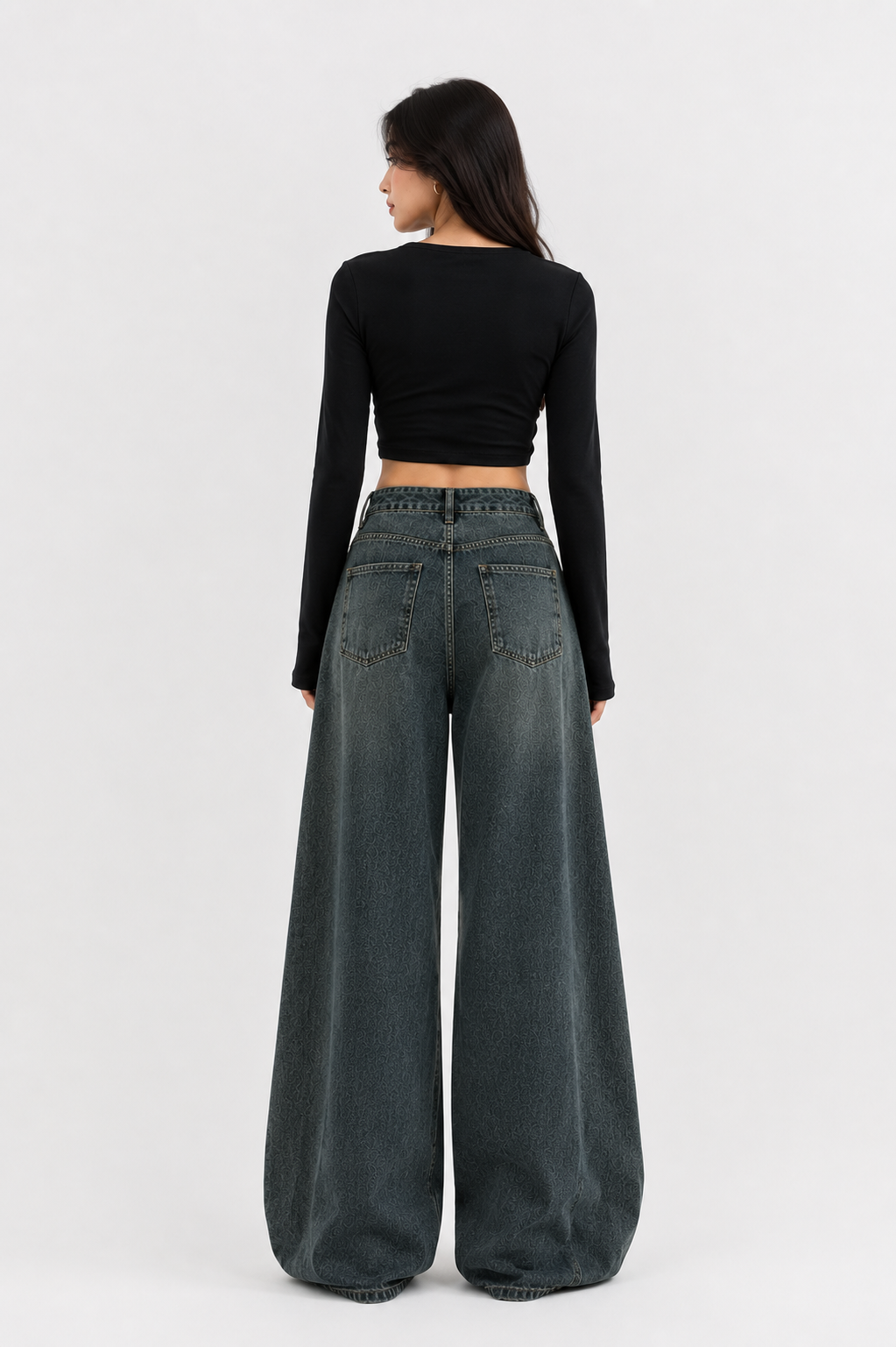 Light Blue Wide-Leg Jeans